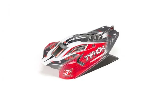 ARRMA Typhon 3S Body Rood met Stickers 1/10 - ARA402274