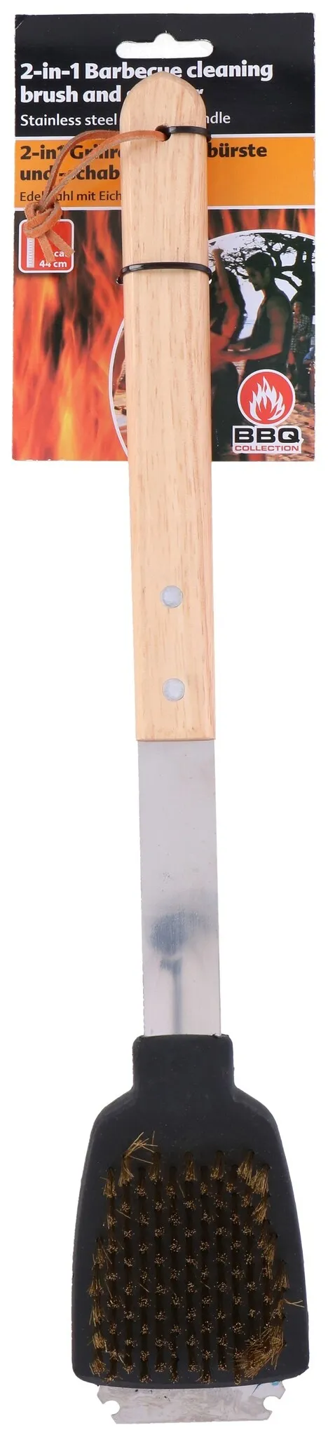 Barbecueborstel en Barbecueschraper Houten Steel