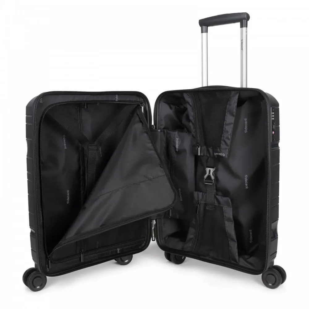 Decent One City Handbagage Koffer 55 Zwart
