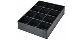 ESD-inzetstuk voor koffer K 2011 ESD, 12 vakken à 79 x 71 mm