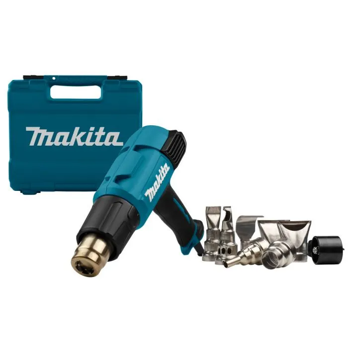 Makita HG6531CK 230 V Hetelucht Pistool in Koffer met Diverse Opzetstukken