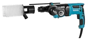 Makita HR2631FT13 230 V Combihamer met verwisselbare boorkop, in blauw aluminium koffer, 5-delige borenset