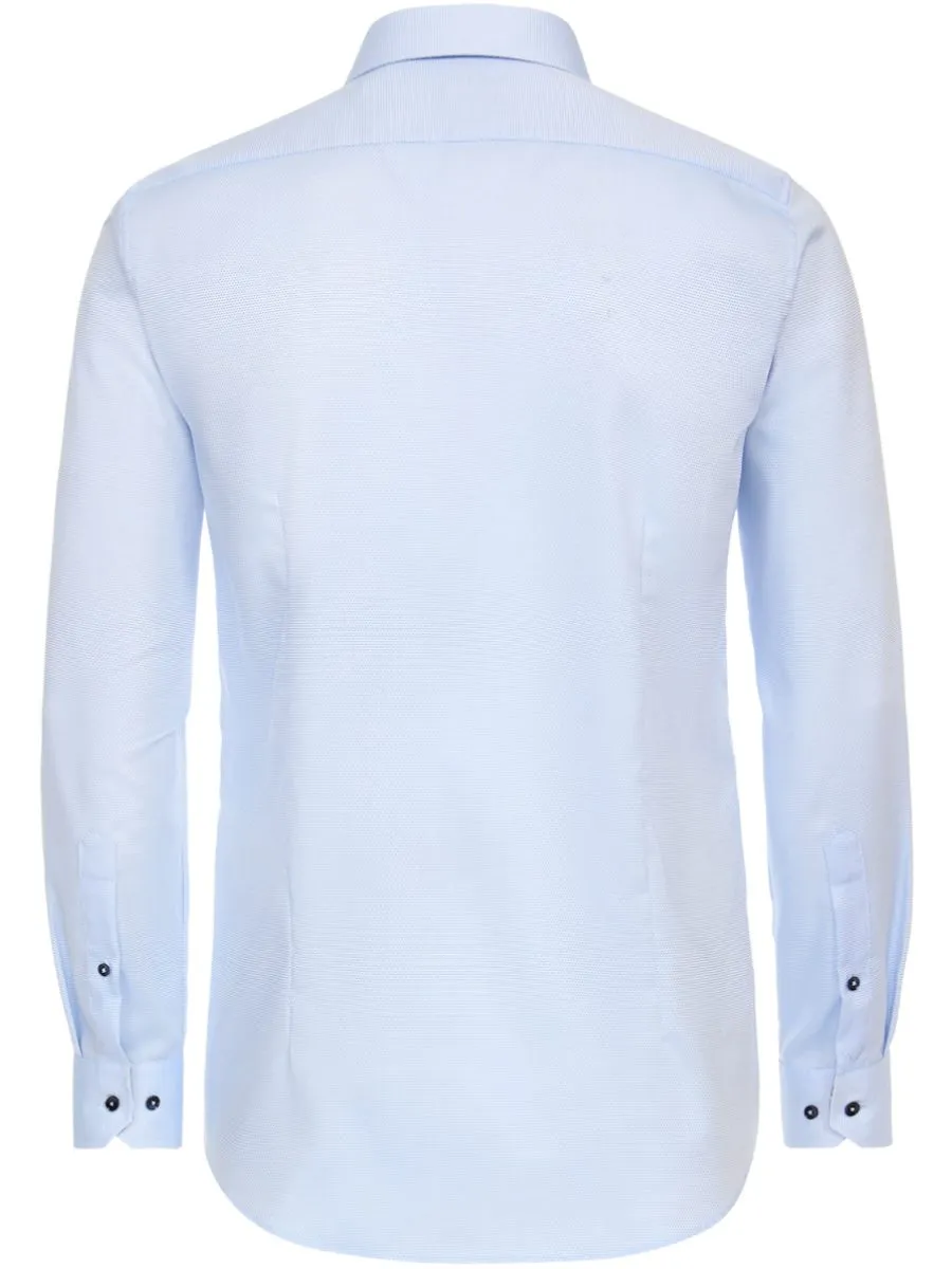 Venti Heren Overhemd Met Bloemenkraag Body Fit 144275400-100 Blauw